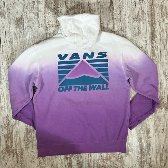 Women’s Vans Off the Wall Hi-Point Dip Dye Hoodie Purple White Size Large - Picture 7 of 9